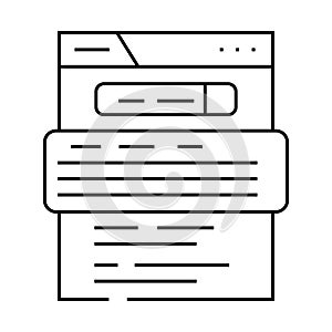 featured snippet seo line icon vector illustration