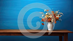 features brown blue background photo