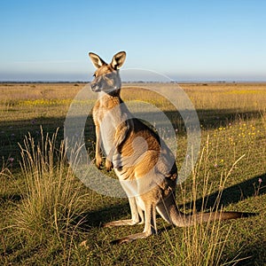 Features an expansive flat terrain under a clear blue sky creating