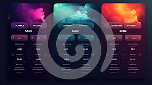 features pricing table