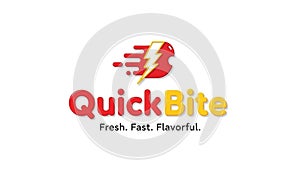 Features stylized red and yellow text QuickBite with a tagline