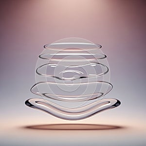 Features a subtle gradient from soft pink to gray, enhancing