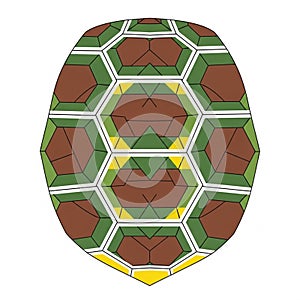 Features symmetrical hexagonal shapes in a repeating pattern