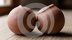 Features visible grain patterns complementing the earthy tones of the