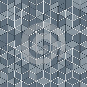 Featuring interlocking hexagons creating an optical illusion of