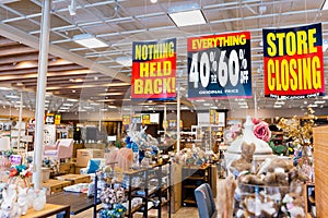 Feb 21, 2020 Redwood City / CA / USA - Closing sale signs displayed in a Pier 1 Import store interior; Pier 1 Imports Inc., is an