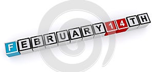 February 14th word blocks