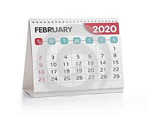 February 2020 Desktop Calendar