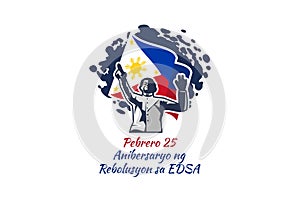 February 25. EDSA Revolution Anniversary Vector illustration