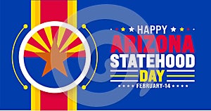 February is Arizona Statehood Day background template. Holiday concept. use to background