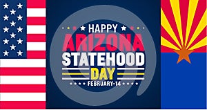 February is Arizona Statehood Day background template. Holiday concept. use to background