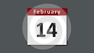 February calendar - leap year 29 days