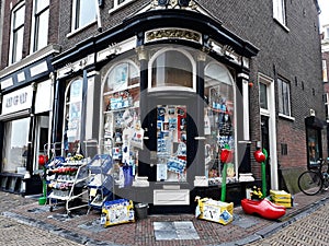5 February 2019, Delft, Netherlands, South Holland, Europe. Souvenir shop.