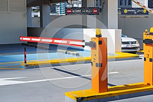 access control system that regulates the automatic barrier entrance for cars to the city parking lot