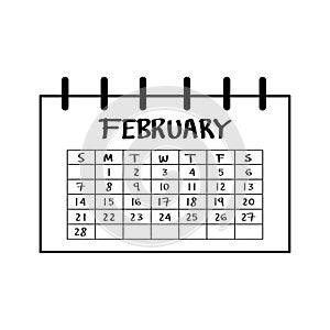 February month calendar icon