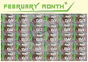 February month collection for background.