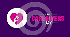 February is National Caregivers Day background template. Holiday concept. background, banner, placard, card,