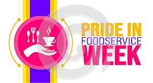 February is Pride in foodservice week background template. Holiday concept. background,
