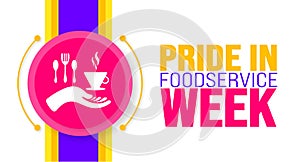 February is Pride in foodservice week background template. Holiday concept. background, photo