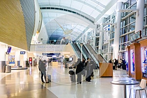 February 23, 2019 San Jose / CA / USA - Interior view of Norman Y. Mineta San Jose International Airport