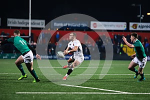 Tom Hardwick at the Under 20 Six Nations match between Ireland and England at the Irish Independent Park