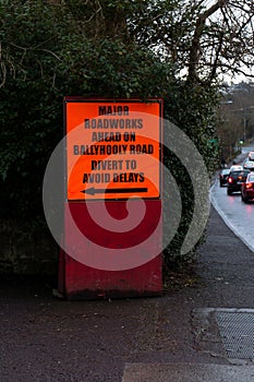 February 12th, 2018, Cork, Ireland - warning sign in Ballyvolane
