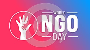 February is World Non governmental Organization Day or world NGO day background template. photo