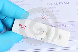 Fecal occult blood test positive photo