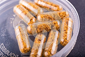 Fecal transplant pills (artistic rendering) photo