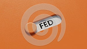 fed concept on slide switch spelling.