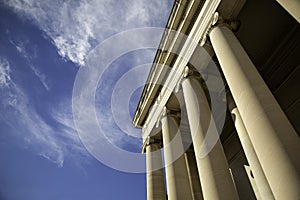 Federal building and a beautiful blue sky