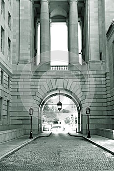 Federal building entrance