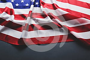 Federal holidays background with the USA national flag