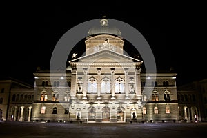 Federal Palace of Switzerland, Bern, night view