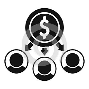 Federal pay help icon simple vector. Support finance
