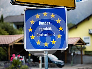 Federal Republic of Germany Sign at the Border