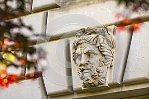 Ancient Face Red Leaves Facade Environmental Protectioin Agency EPA Building Washington DC photo