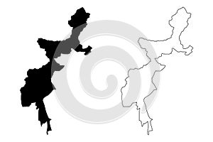 Federally Administered Tribal Areas map vector