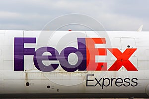FedEx logo on jet