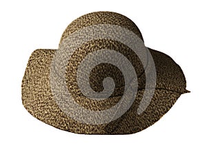 Fedora hat isolated on white background .fedora hat with brim.