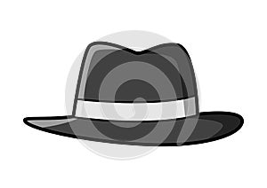 Fedora hat isolated on white