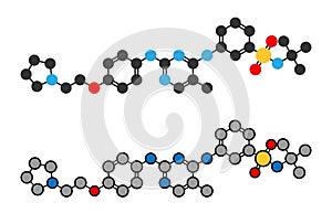Fedratinib cancer drug molecule