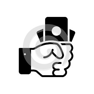 Black solid icon for Fee, payment and salary