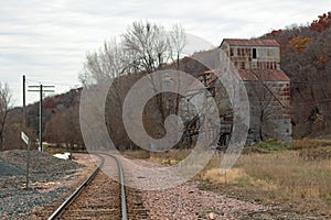 Feed Mill on Railroad Tracks