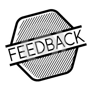 Feedback stamp on white