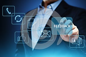 Feedback Business Quality Opinion Service Communication concept photo