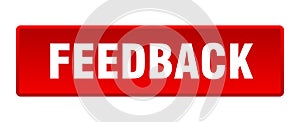 feedback button. feedback square isolated push button.