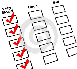 Feedback check boxes