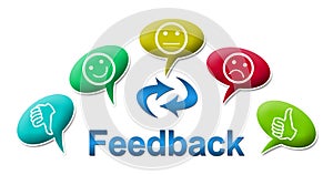 Feedback with Colourful Comments Symbol