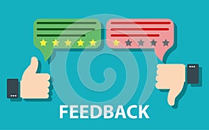 Feedback concept design. Agree or like, Disagree or dislike feedback concept. Customer review, Usability Evaluation
